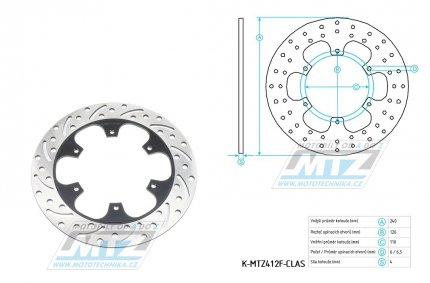 Kotou brzdov (240/108/6D) - kulat design - Yamaha DT50 + Derbi Senda50 SM / 00-02+Senda50 R / 00-03 + X-race50+X-Treme50 + Honda CRE50Baja + MBK X-limit50 + Peugeot XP6 Enduro