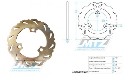 Kotou brzdov MTZ nerezov - zubat desing - Suzuki LTR450 / 06-11