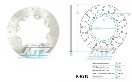 Kotou brzdov - kulat desing Classic - Kawasaki KMX125 / 86-03