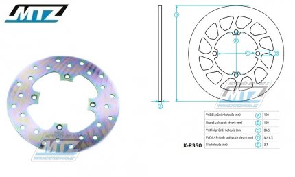 Kotou brzdov MTZ Classic - Yamaha YZ65 / 18-25 + YZ80 / 93-01 + YZ85 / 02-25