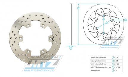 Kotou brzdov Tsuboss - kulat desing - KTM SX+SXF+EXC+EXCF+EXCR+GS+MXC+LC4+SC+SMR+SXS+SXC+XC+XCF+XCW + Husaberg FE+FS+FX+FC+TE + Husqvarna FC+FE+TC+TE