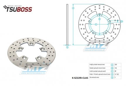 Kotou brzdov (220/89/5D) - Suzuki GSXR600 / 97-16 + SV650 + GSXR750+GSXR1000+SV1000+TL1000+GSXR1100