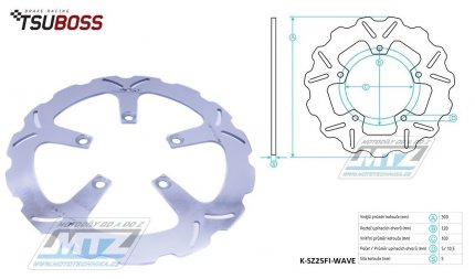 Kotou brzdov (300/100/5D) - Suzuki VL1500 Intruder / 98-01 + VL1500 Boulevard C90