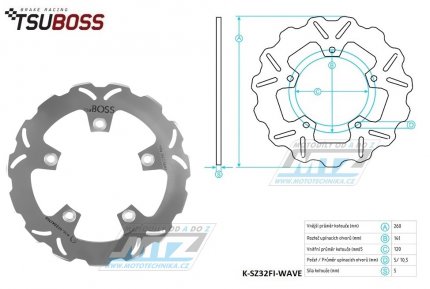 Kotou brzdov (260/121/5D) - Suzuki Burgman250 / 03-06+Burgman400 / 03-15+Burgman650 / 04-20