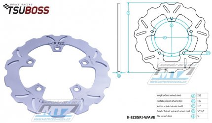 Kotou brzdov (250/117/5D) - Suzuki AN650 Burgman / 05-20