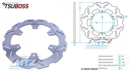 Kotou brzdov (267/132/6D) - zubat desing - Yamaha XT600 / 83-95 + XTZ600 Tenere / 83-91