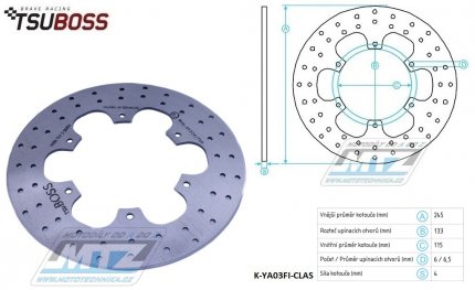 Kotou brzdov (245/115/6D) - Yamaha XTZ750 / 89-99