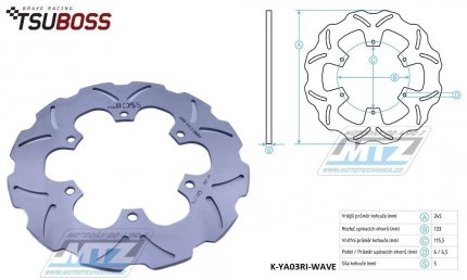 Kotou brzdov (245/115/6D) - Yamaha XTZ750 Super Tenere / 89-99