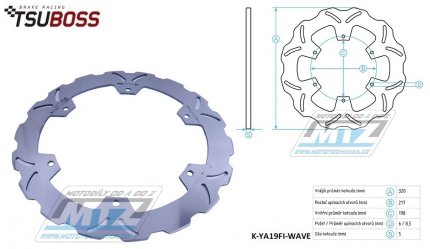 Kotou brzdov (320/198/6D) - Yamaha XJ600N / 91-97+XJ600SDiversion / 91-97+XVZ1300 / 96-07