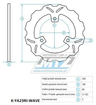 Kotou brzdov (230/84/3D) - Yamaha YP250Majesty / 98-99