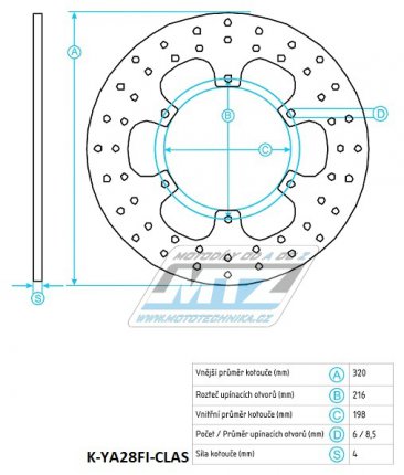 Kotou brzdov (320/198/6D) - Yamaha XVZ1300 / 96-07