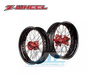 Kolo kompletn pedn 3,50x17" (erven nboj / ern rfek) - Honda XR400R / 96-04 + XR250R / 03-07 + CRM250R / 91-99