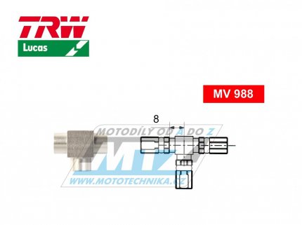 Koncovka brzdov hadice TRW VarioFlex MV988 (rozboka tcestn) - materil nerez