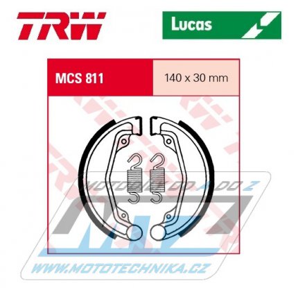 Brzdov obloen (brzdov pakny) TRW Lucas MCS811 - Honda CB200B + CB250RS + CL250S + XL500S