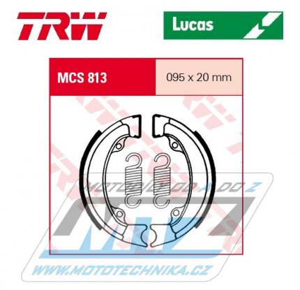 Brzdov obloen (brzdov pakny) TRW Lucas MCS813 - Daelim Tapo 50 + Honda NB50M (Aero) + NH50 Lead + NH80 Lead + Peugeot Zenith 50 + Metropolis 80 + PGO Star 50 + Star 80 + SYM Fiddle 50