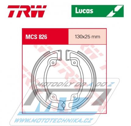 Brzdov obloen (brzdov pakny) TRW Lucas MCS826 - Kymco People 50 2T + People 50S 2T + People 50S 4T + Agility 50 R16 City 2T + Agility 50 R16 City 4T + Super 8 50 2T + Super 8 50 4T + Movie 125XL + People 125 BA25 + People One 125i...