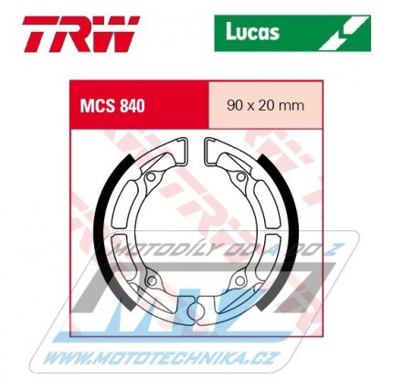 Brzdov obloen (brzdov pakny) TRW Lucas MCS840 - Kawasaki KDX50 + Suzuki CS50 Roadie + JR50 + LT50