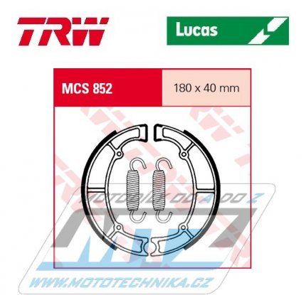 Brzdov obloen (brzdov pakny) TRW Lucas MCS852 - Kawasaki Z400G Custom + Z400J + EN450 + EN500 + Z550F + Z550GT + Z550LTD + ZL600 Eliminator + Z650 + Z650F + VN750 + Z750LTD + Z750LTD Twin + Z750LTD Twin Beltdrive + VN800 + VN800 Classic