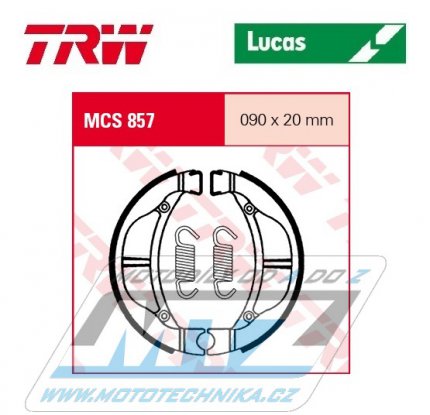 Brzdov obloen (brzdov pakny) TRW Lucas MCS857 - Kawasaki KX60 + KX80 + KLX110 + Suzuki RM60 + DR110Z