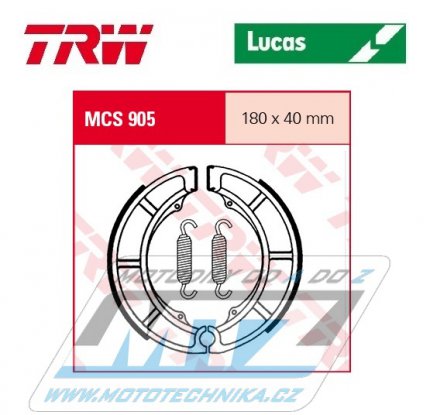 Brzdov obloen (brzdov pakny) TRW Lucas MCS905 - Suzuki LT300F -F King Quad + LT500A -F Vinson + LT500F -F Quadrunner + GT750