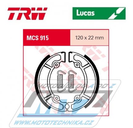 Brzdov obloen (brzdov pakny) TRW Lucas MCS915 - Suzuki RM125 rear / 81-87 + RM250 rear / 83