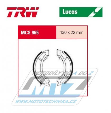 Brzdov obloen (brzdov pakny) TRW Lucas MCS965 - Yamaha YZ125 / 84 + YZ250+YZ465+YZ490 / 80-84 + TT600 / 83-84 + IT250+IT465+IT490