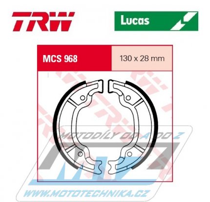 Brzdov obloen (brzdov pakny) TRW Lucas MCS968 - CPI Aragon GP125 + Generic XOR2 50 + Soho 125 + XOR 125 + Zion 125 + Italjet Millenium 100 2T + Millenium 125 + KSR-Moto Sirion 125 + Zion DD125 + MBK YN100 Ovetto + YQ100 Nitro + YW100 Booster ...