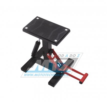 Stojnek MX Bike Lift Hydraulic (stojan pod motocykl) s kovovou pogumovanou deskou a hydraulickm tlumiem - ern