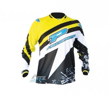 Dres motokros PROGRIP 7010 RACE - erno-blo-lut - velikost XXL