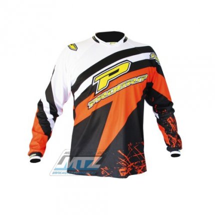 Dres motokros PROGRIP 7010 RACE - erno-blo-oranov - velikost XXXL