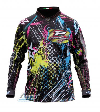 Dres motokros PROGRIP 7012 MULTICOLOR - velikost XXL