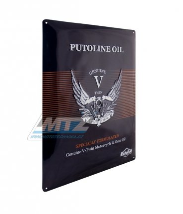 Tabule smaltovan na ze Putoline Oil Plate V-Twin