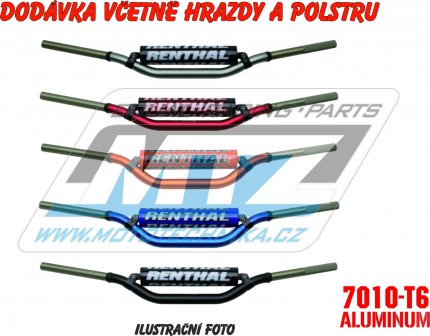 idtka Renthal 99701 TwinWall (1 1/8 = 28,6 mm) - stbrn/titanov