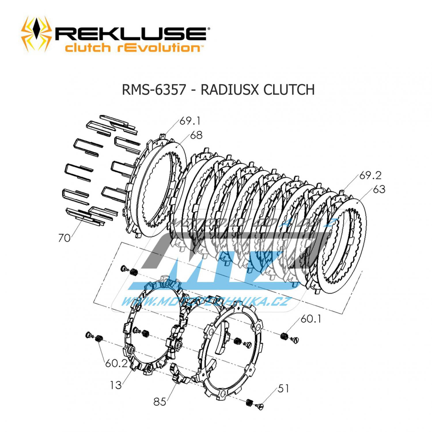 Spojka Rekluse RadiusX BMW G650 GS / 0816 + G650 GS Sertao / 1215