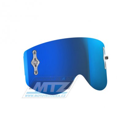 Sklo pro brle Scott 89 Works + Scott Recoil Lexan (tvrzen) - zrcadlov modr (Electric Blue Chrome)