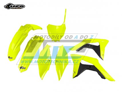 Sada plast Honda CRF450R / 17-20 + CRF250R / 18-21 - barva FLUO lut (neon lut)