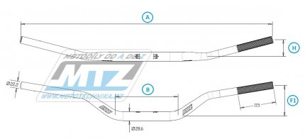 idtka Fatbar bez hrazdy (prmr 28,6mm) MTZ - erven