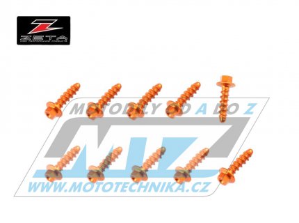 Sada roub na plasty (sada 10ks) - ZETA ZE88-5893 - KTM SX+SXF + EXC+EXCF - oranov