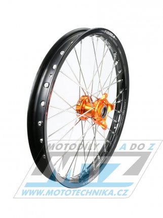 Kolo kompletn pedn 1,60x19" (oranov nboj / ern rfek) - KTM 85SX / 12-25 + Husqvarna TC85 / 14-25 + Gas-Gas MC85